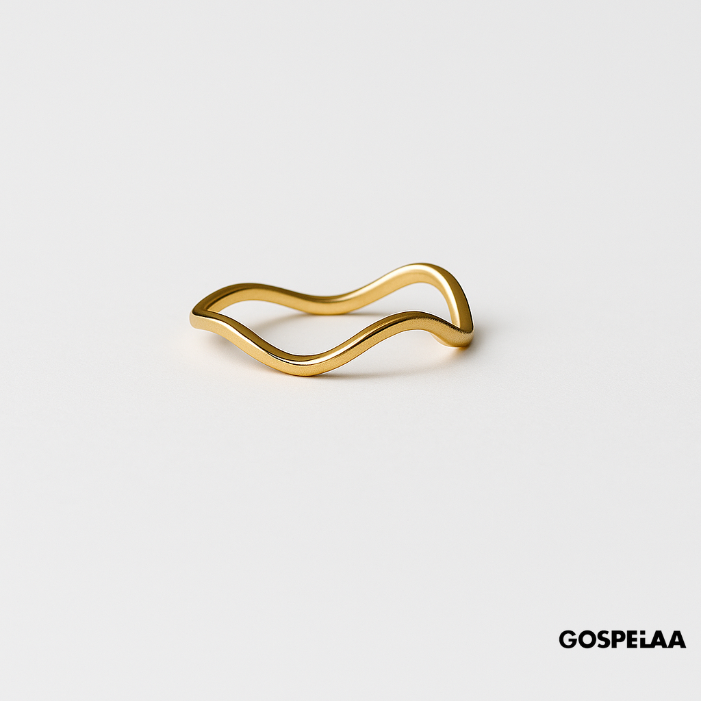 Wave shape stackable ring