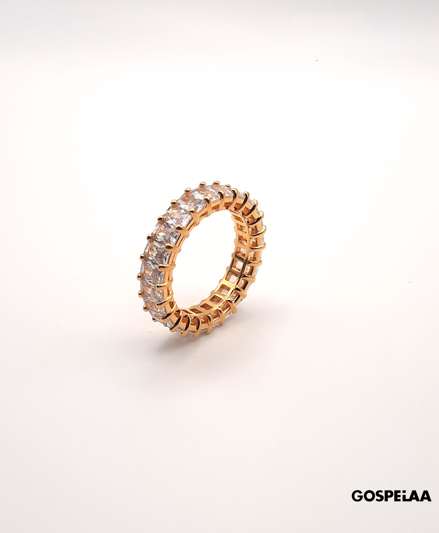 Bold diamond gold eternity ring