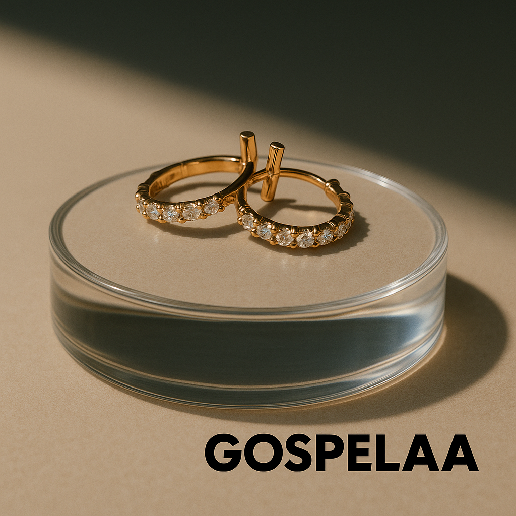 Single diamond hoops (Gold)