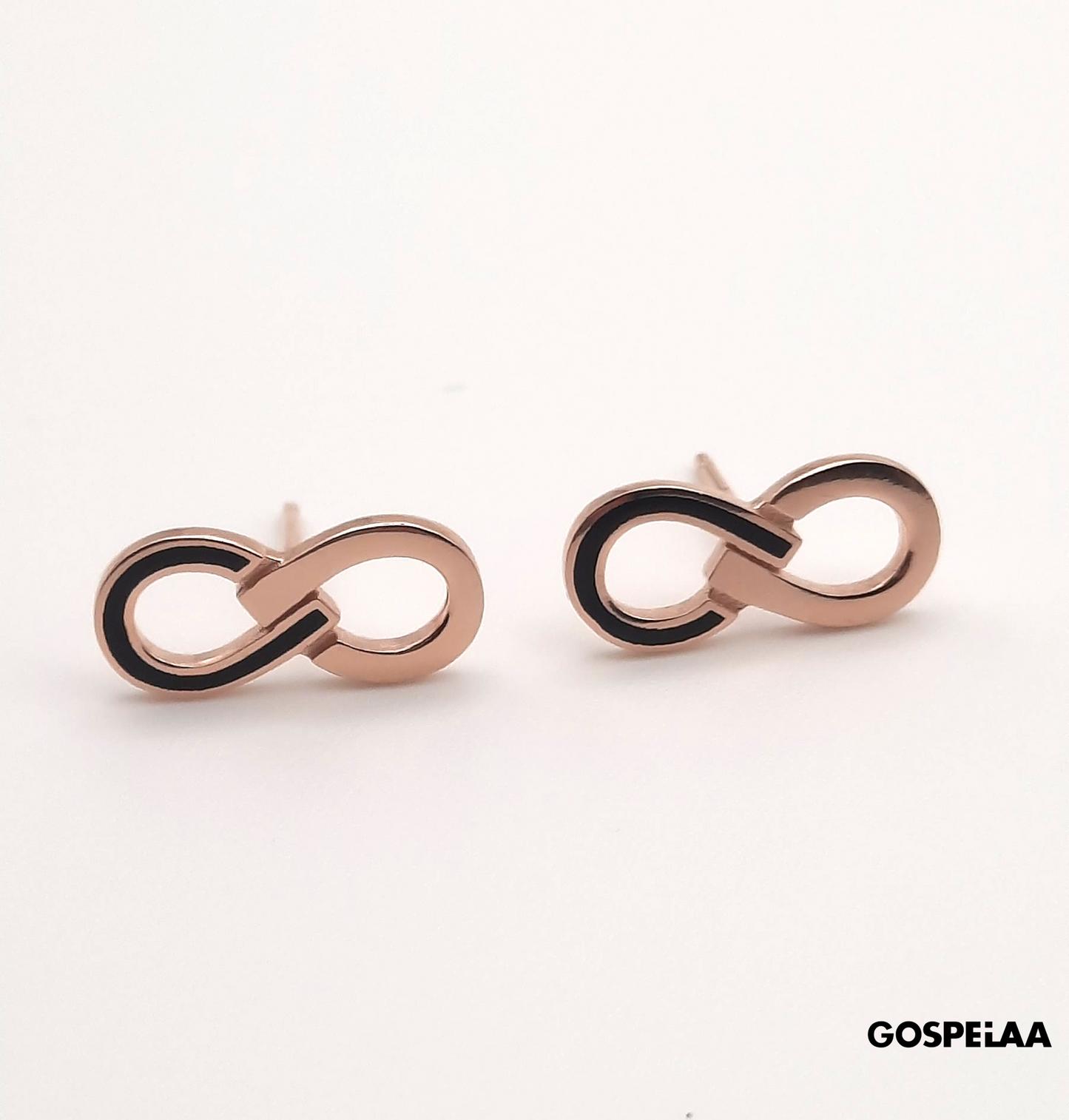 Infinity symbol Earrings (Rose Gold)