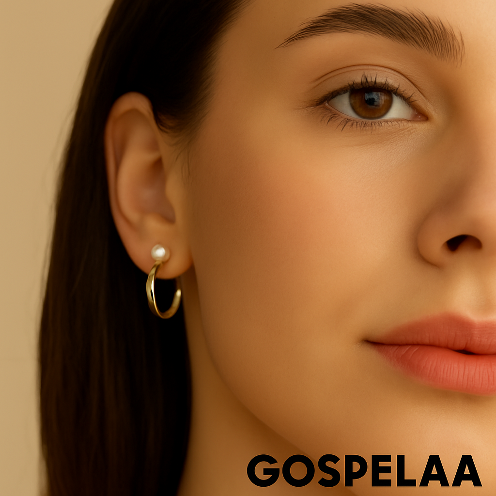 Vintage Round Pearl Hoops