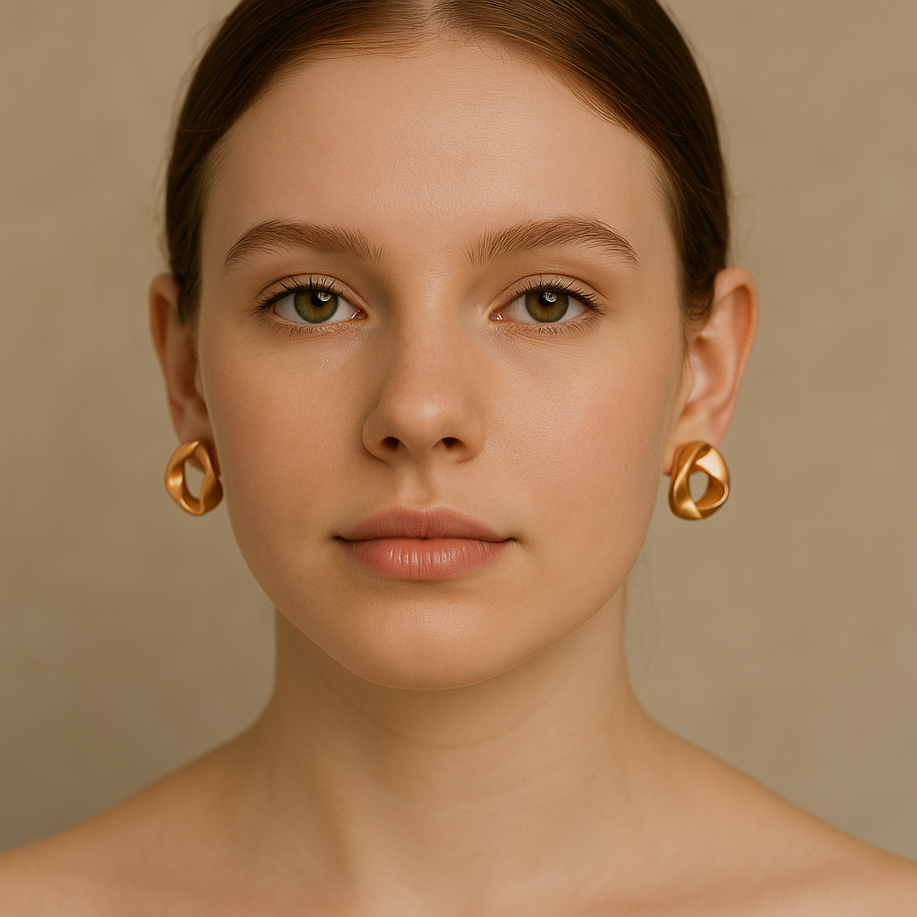 Vintage Wave Triangle Shape Earrings