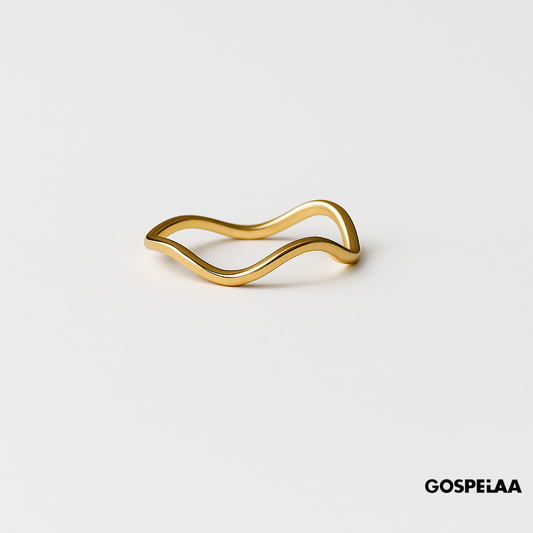 Wave shape stackable ring