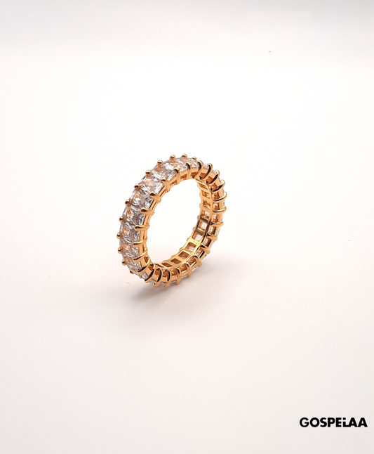 Bold diamond gold eternity ring