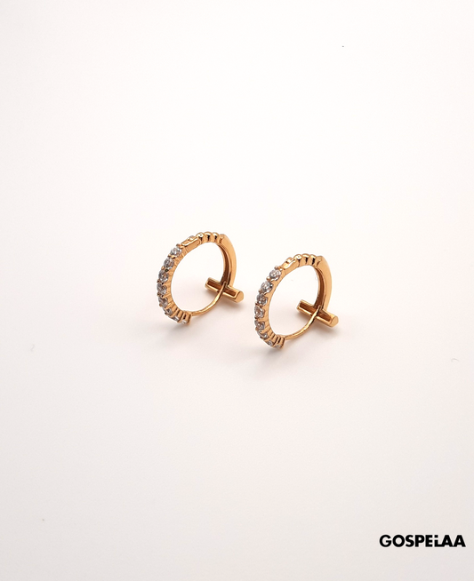Single diamond hoops (Gold)