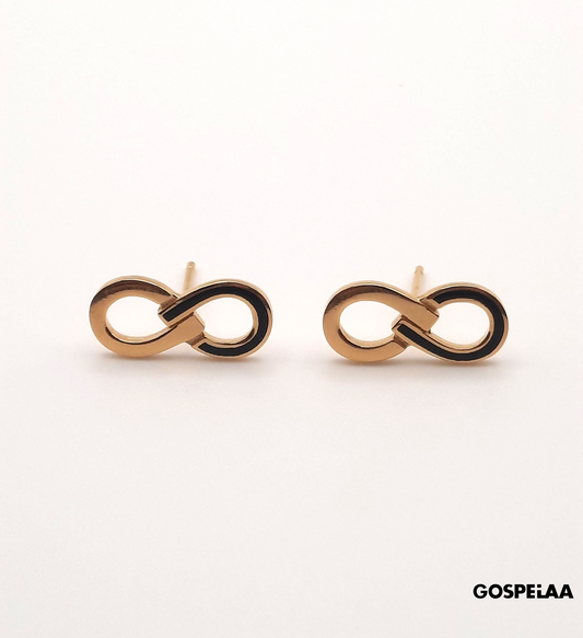 Infinity symbol Earrings (Gold)