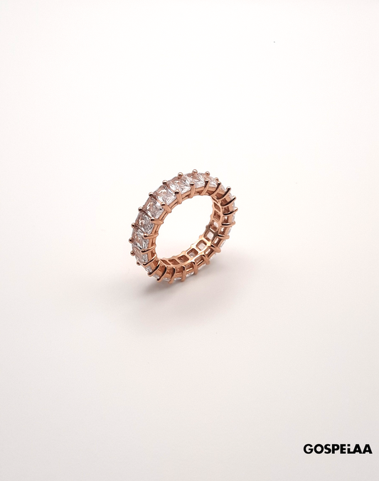 Bold diamond rose gold eternity ring